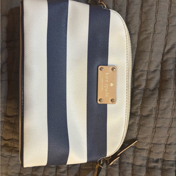 Kate Spade Navy and White Striped Crossbody Bag - Picture 4 of 15